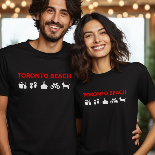 T-shirt Toronto Beach Icons Couleur foncée (Créateur téléchargé)