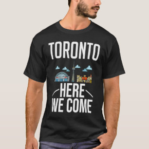 T-shirt Toronto Canada City Voyage Skyline Carte Voyage