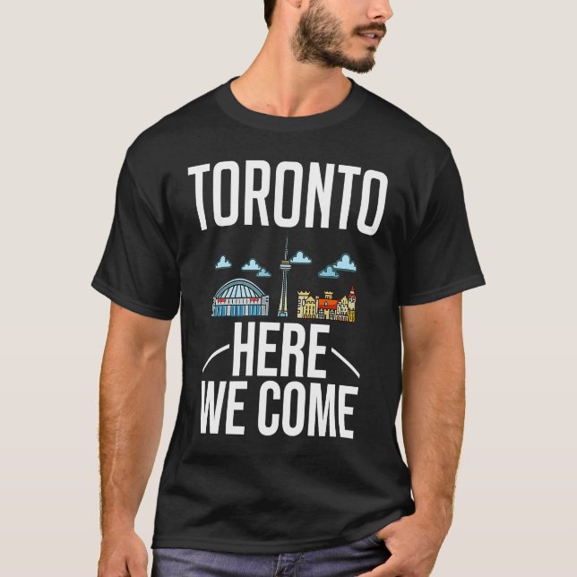 T-shirt Toronto Canada City Voyage Skyline Carte Voyage (Devant)