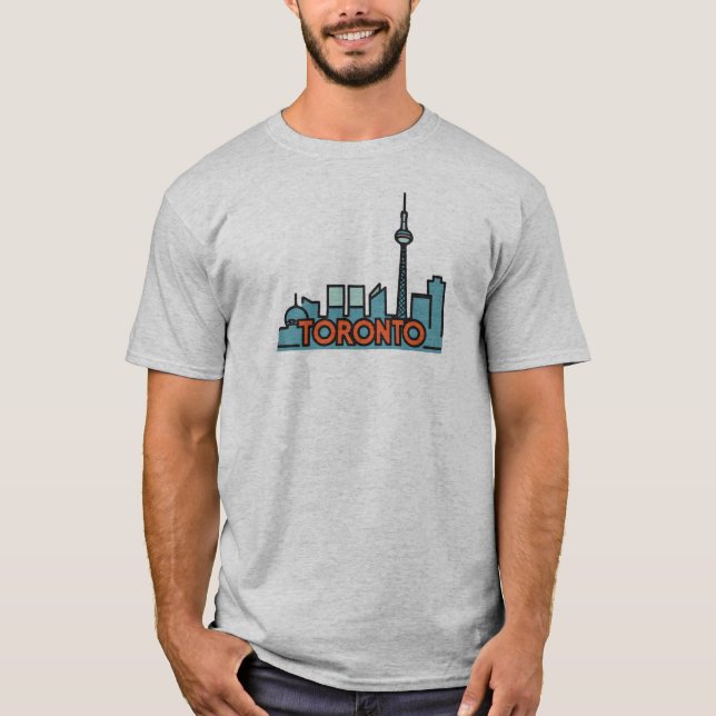 T-shirt Toronto Canada Skyline (Devant)
