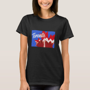 T-shirt Toronto City Skyline Canada Poster vintage des voy