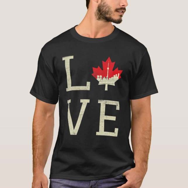T-shirt Toronto Love Canada Day Maple Fier Drapeau canadie (Devant)