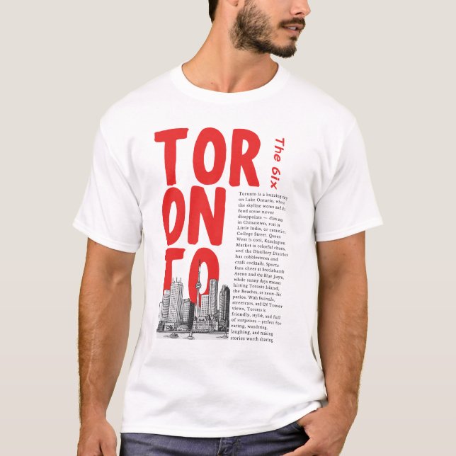 T-shirt Toronto Ontario Horizon  (Devant)