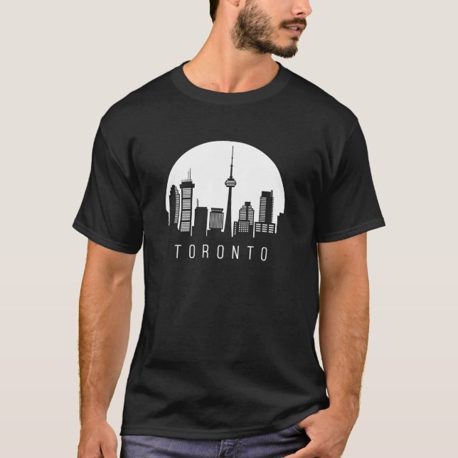 T-shirt Toronto, skyline (Devant)
