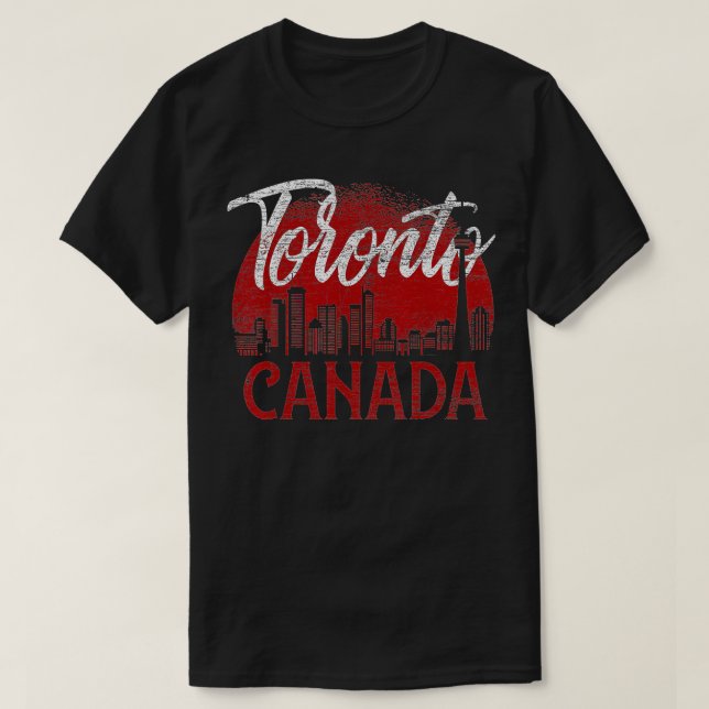 T-shirt Toronto Skyline Canada  (Design devant)