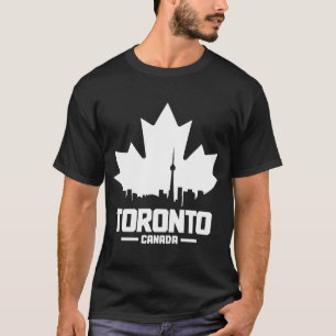 T-shirt Toronto Skyline Ontario Canada Maple Leaf Canadien