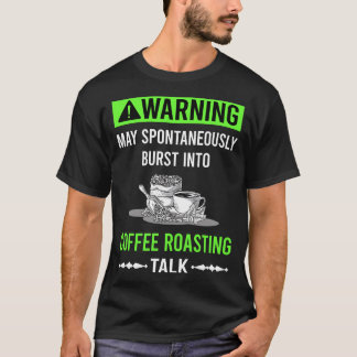 T-shirt Torréfaction de café d'avertissement vert