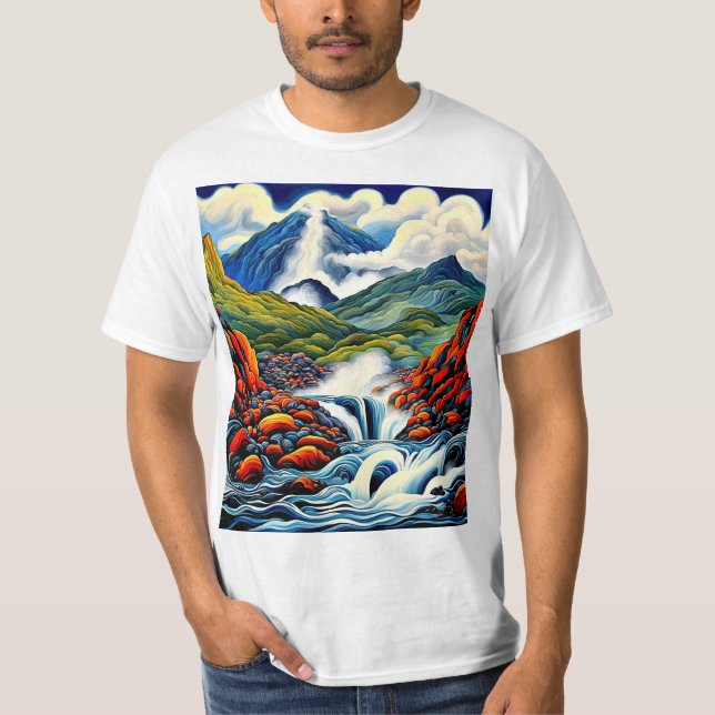 T-shirt Torrent de montagne (Devant)