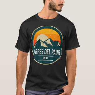 T-shirt TORRES DEL PAINE CHILI Vintage Mountain Sunset 80s