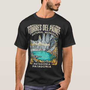 T-shirt Torres del Paine Patagonie Chili Voyage Vintage