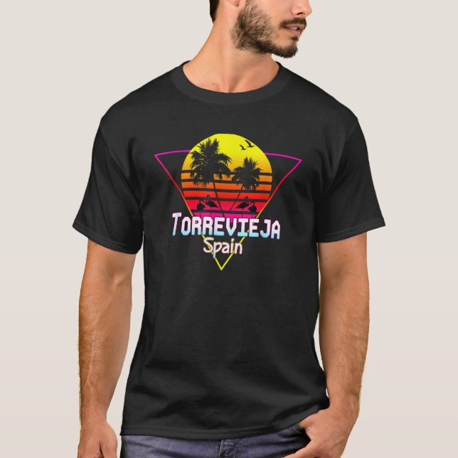 T-shirt TorreVieja Alicante Flamant rose valencien Espagne (Devant)