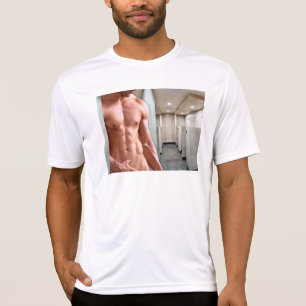 T-shirt Torse d'homme musclé torse nu sixpack de SlipperyJ