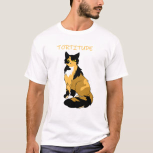 T-shirt "Tortitude" pour hommes Tortie Cat