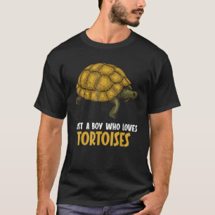 T-shirt Tortoise Boy Just a Boy Who Loy Tortoises