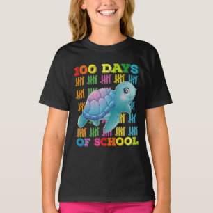 T-shirt Tortue 100 Jours D'école Enseignant Élève