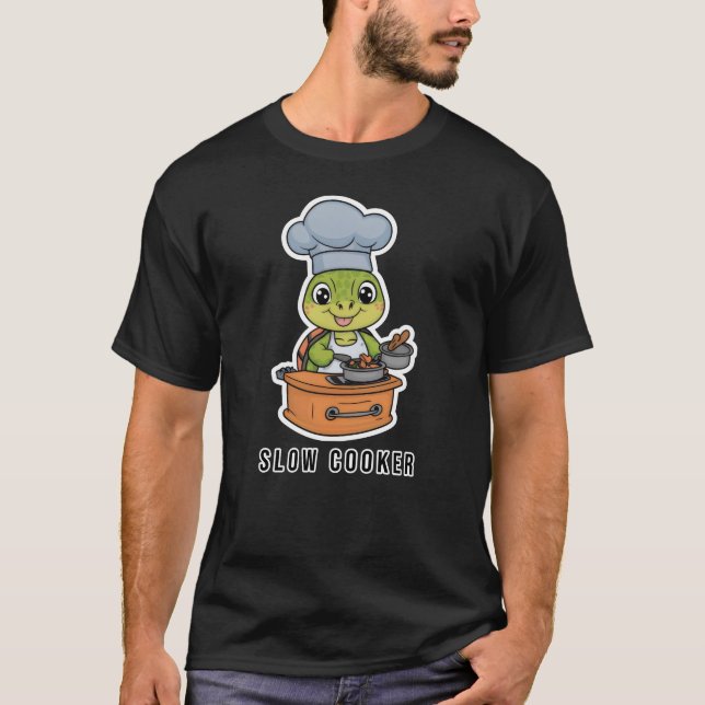 T-shirt Tortue à biscuits lents (Devant)