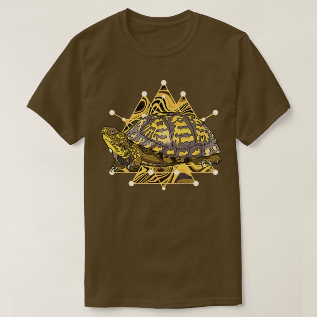 T-shirt Tortue à boîte orientale Long (Design devant)