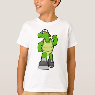 T-shirt Tortue à courir avec Casquette