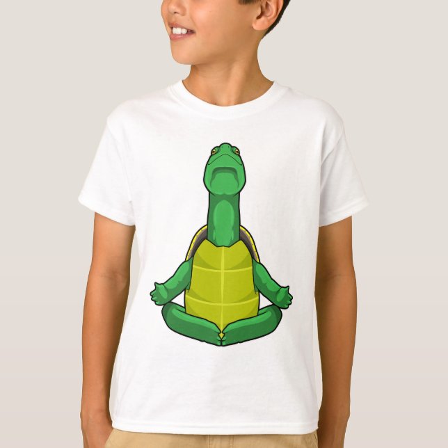 T-shirt Tortue à la méditation de Yoga (Devant)