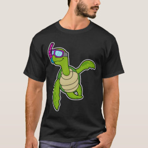 T-shirt Tortue à la natation avec tuba