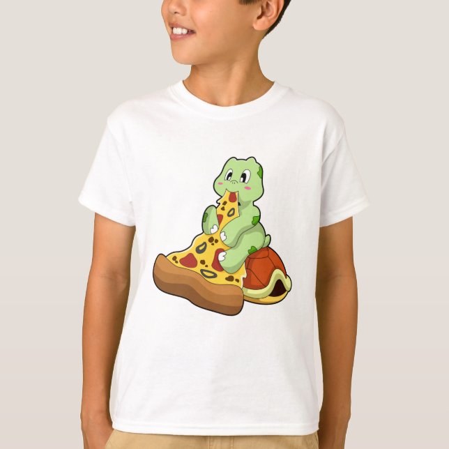 T-shirt Tortue à la pizza (Devant)