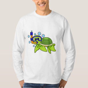 T-shirt Tortue à la plongée avec tuba