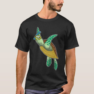 T-shirt Tortue à la plongée avec tuba