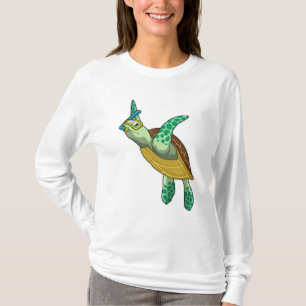T-shirt Tortue à la plongée avec tuba