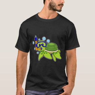T-shirt Tortue à la plongée avec tuba