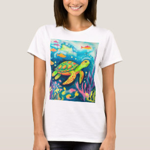 T-shirt Tortue à peinture