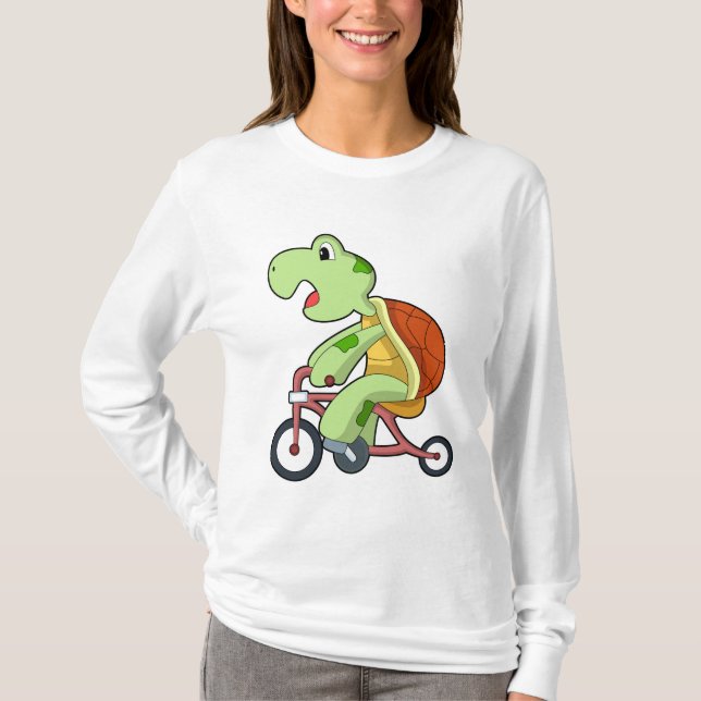 T-shirt Tortue à vélo (Devant)