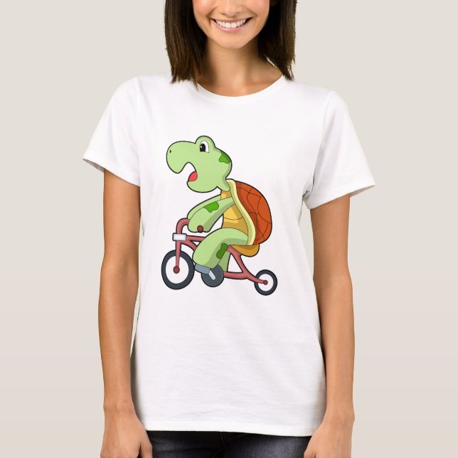 T-shirt Tortue à vélo (Devant)