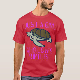 T-shirt Tortue Adieu Juste Une Fille Qui Aime L'Île Des To