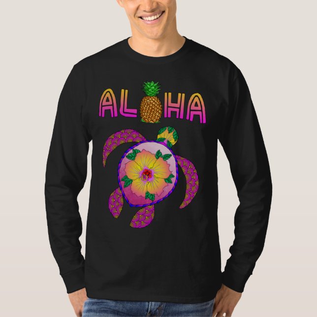 T-shirt Tortue Aloha Honu Hawaï (Devant)