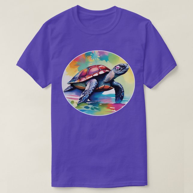 T-shirt tortue aquarelle (Design devant)