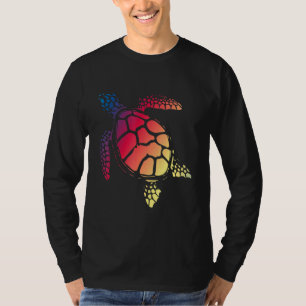 T-shirt Tortue Art Coloré Reptile Marin Nature Tortue