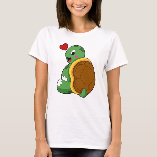 T-shirt Tortue au coeur (Devant)