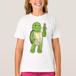 T-shirt Tortue aux échecs avec pièce d'échecs Pion