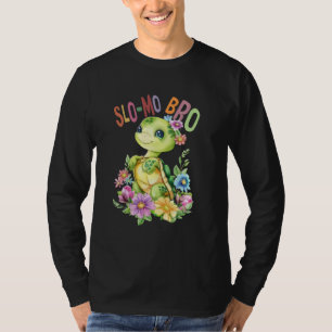T-shirt tortue avec des fleurs de mignonnes tortues bouclé