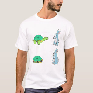 T-shirt Tortue Bats Le Lièvre Premier Arrivé À La Maison G