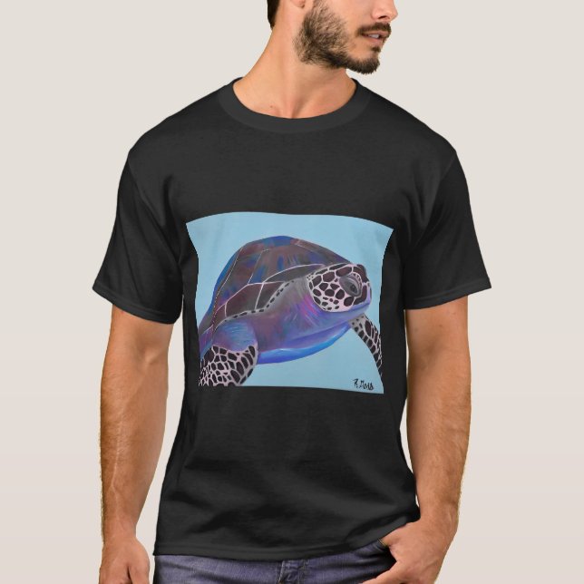 T-shirt Tortue Bleue (Devant)