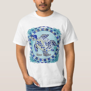 T-shirt Tortue bleue