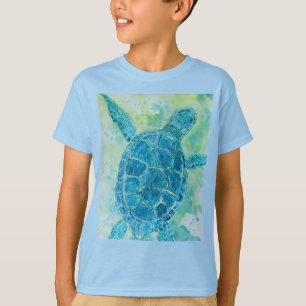 T-shirt Tortue bleue