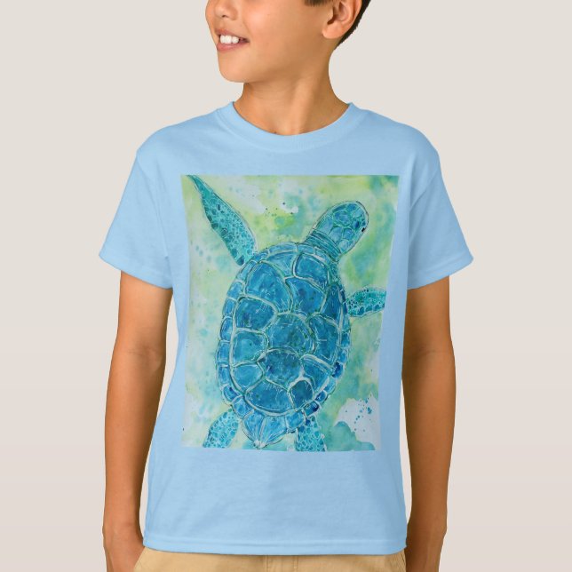 T-shirt Tortue bleue (Devant)
