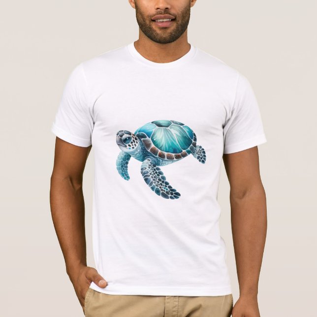T-shirt Tortue bleue (Devant)