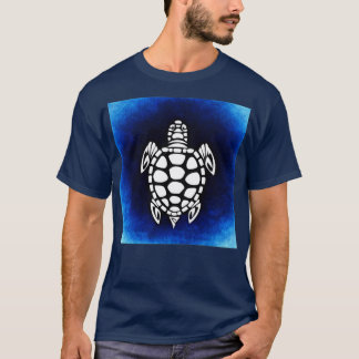 T-shirt Tortue bleue de mer Abstraite
