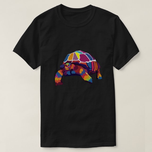 T-shirt Tortue colorée (Design devant)