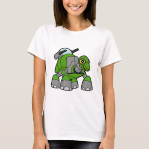 T-shirt Tortue comme robot avec canons