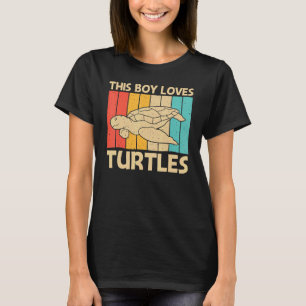 T-shirt Tortue cool pour garçons Enfants Tortue de mer Ani