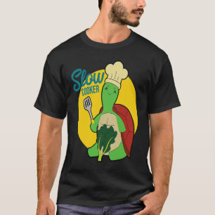 T-shirt Tortue Cuisinière Lente Chef Tortue